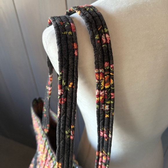 VERA BRADLEY Vintage ‘Chocolat’ Large Shoulder Bag Tote - Picture 6 of 10